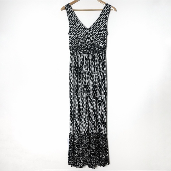 NWT Anthropologie Dress Plenty By Tracy Reece Maxi Black Print Marcia Stretch - Picture 4 of 16